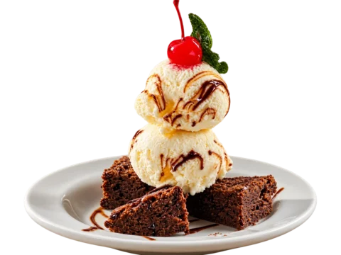 Brownie con Helado